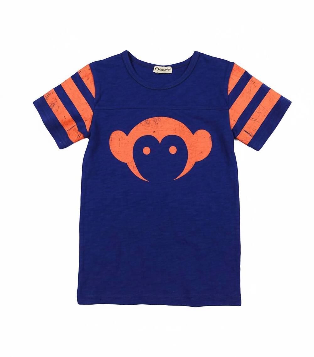 NEW APPAMAN kids hockey slub jersey t-shirt in deep cobalt
